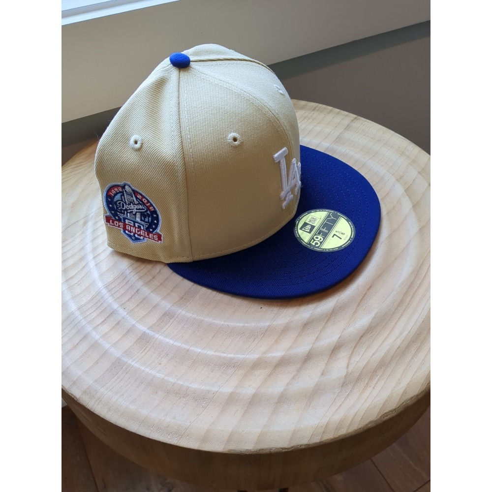 Los Angeles Dodgers New Era Mens sz 7 5/8 Ty Mathis Hero Fitted‎ 59Fifty Hat Cap